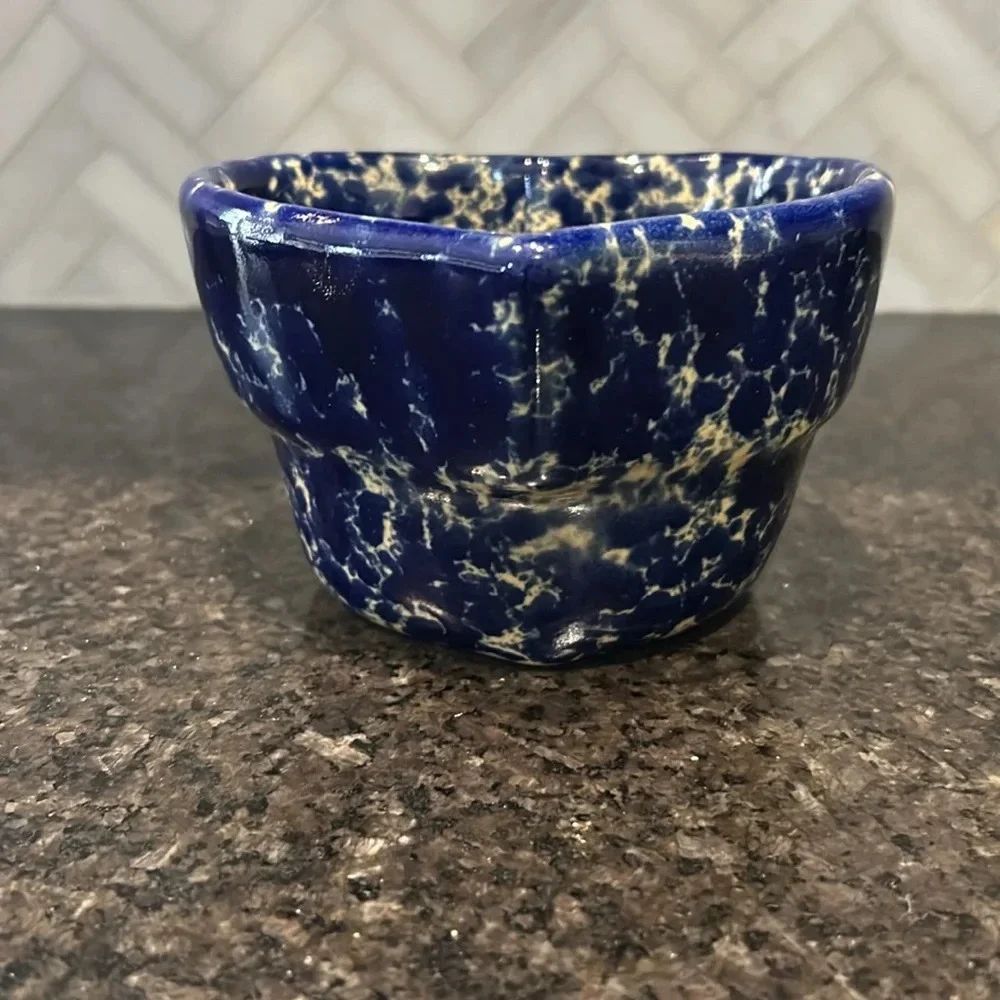 Bennington Heart Baker bowl Blue heart  stoneware dishwasher microwave oven safe